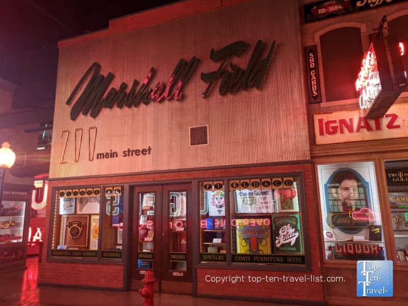 Main St. sign recreation at the American Sign Museum in Cincinnati