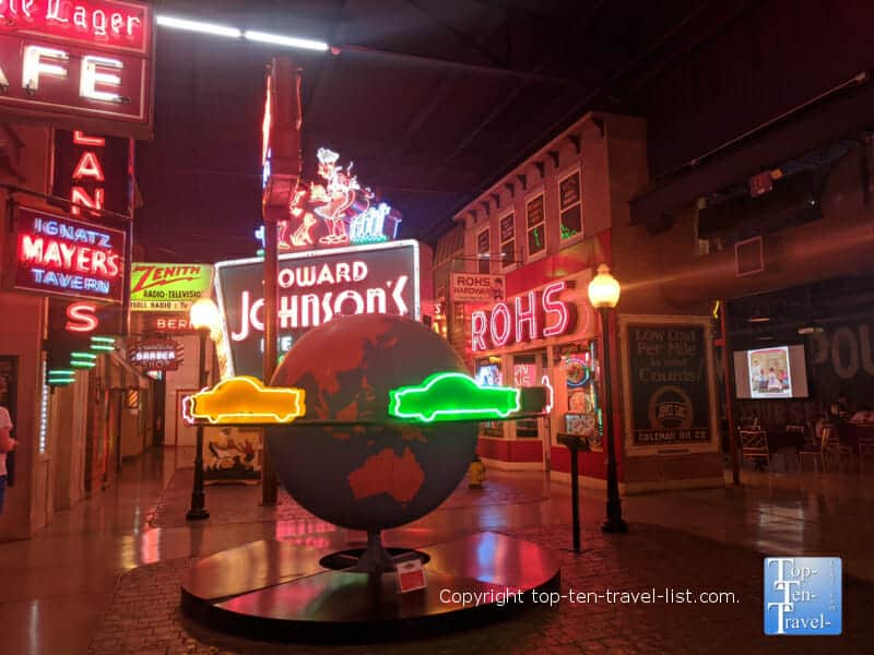 Main St. sign recreation at the American Sign Museum in Cincinnati