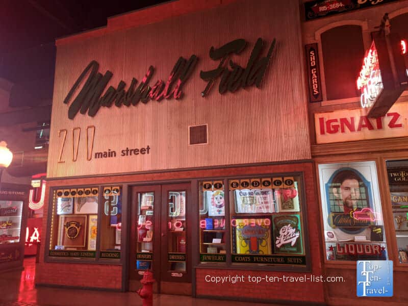 Marshall Fields sign at The American Sign Museum in Cincinnati, Ohio