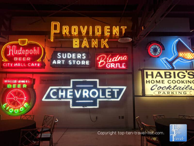 Neon signs at the American Sign Museum in Cincinnati