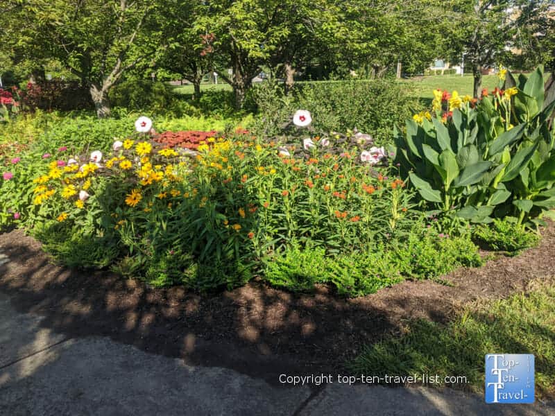 Flower garden at Eden Park in Cincinnati