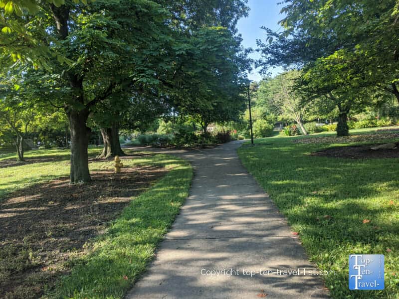 Nature path at Eden Park in Cincinnati