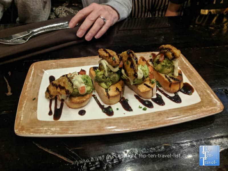 Avocado bruschetta at Toothsome Chocolate Emporium