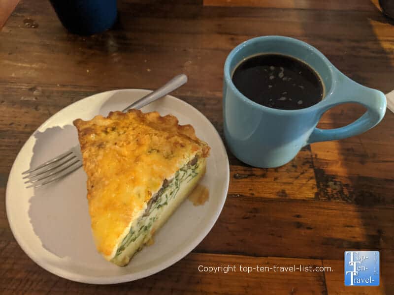 Veggie Quiche at Delanie's Coffee in Pittsburgh, PA