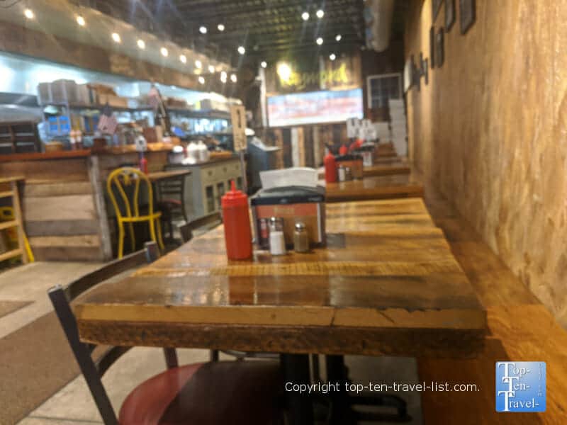 Ambiance at Cafe Raymond in the Strip District of Pittsburgh