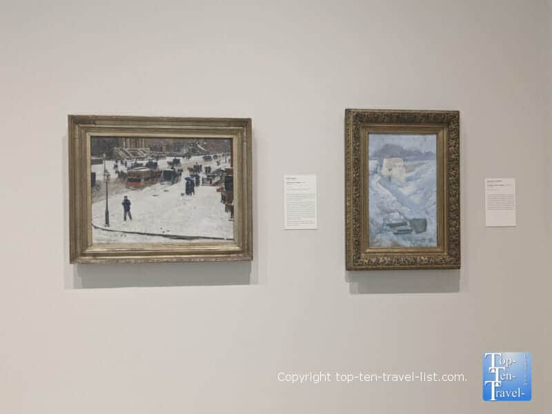Beautiful winter paintings at The Carnegie Museum of Art in Pittsburgh, PA