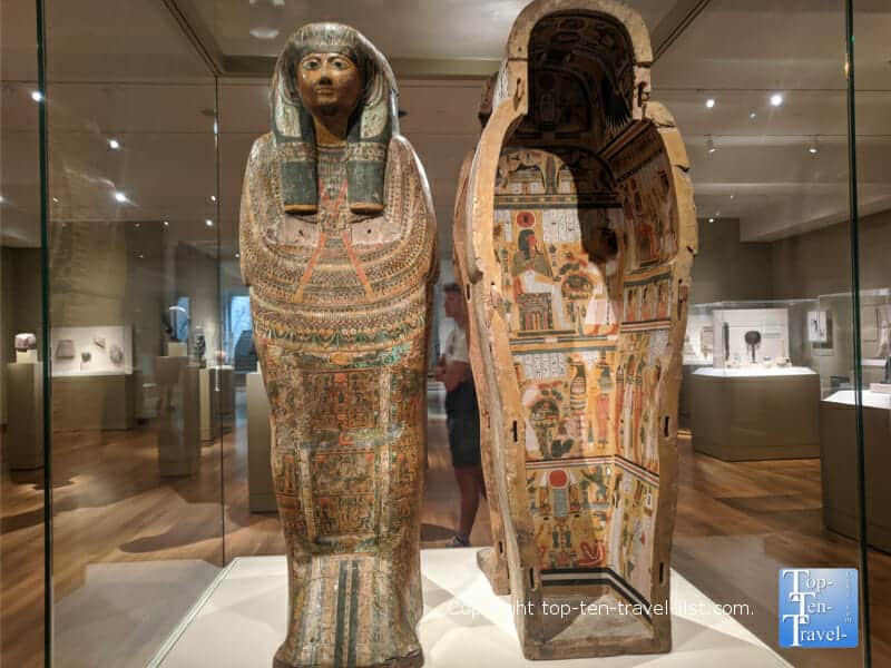 Ancient mummy coffin at The Cleveland Museum of Art