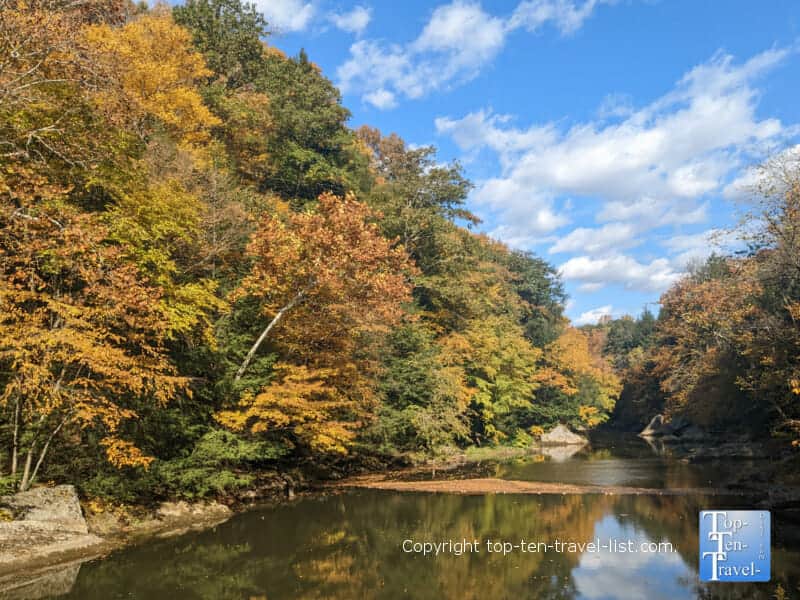 Fall foliage and creek views at McConnells Mill State Park in Lawrence County, PA