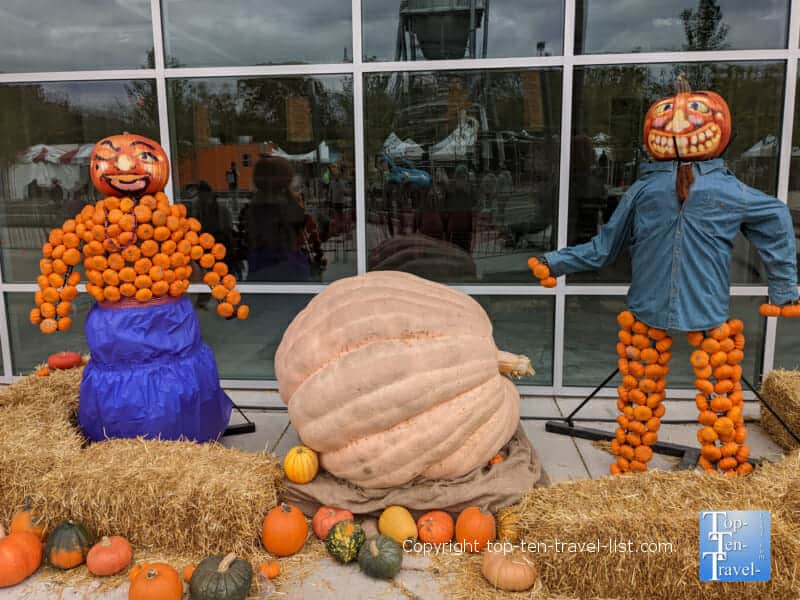 Fall display at the Monster Pumpkin Festival in Pittsburgh