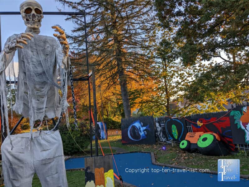 Skeleton on mini golf course in Aliquippa 