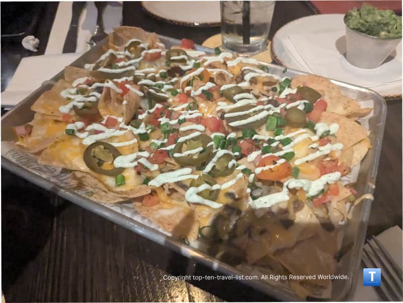 Legendary nachos at Hard Rock Cafe