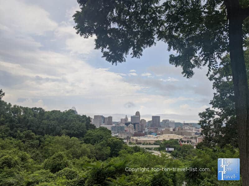 Cincinnati skyline view via the Art Museum