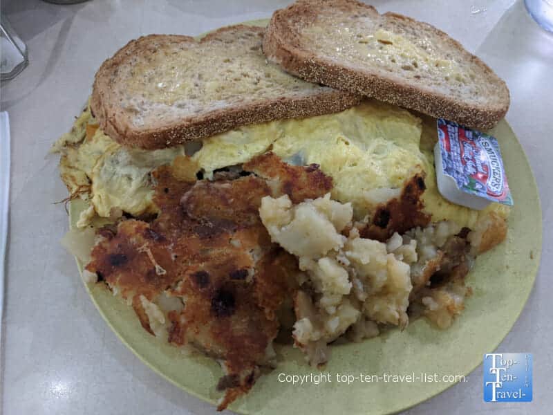 Veggie omelet at Pamela's Diner in Pittsburgh, PA