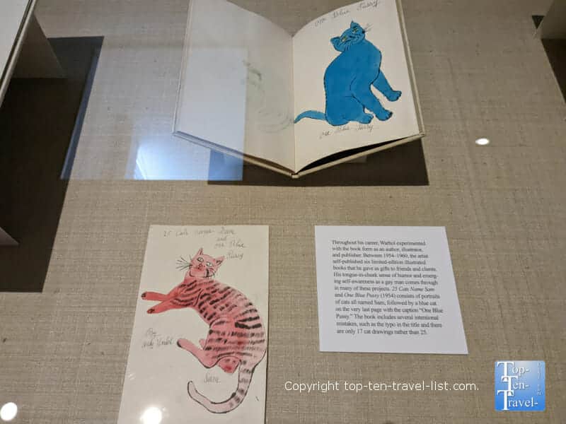 Early Warhol cat drawings at the Pittsburgh Warhol Museum