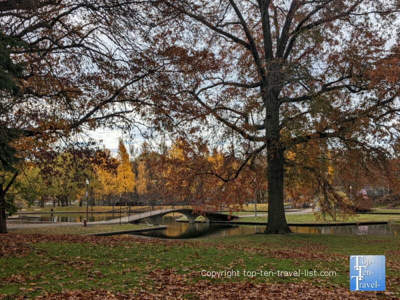Fall day at Allegheny Commons in Pittsburgh 