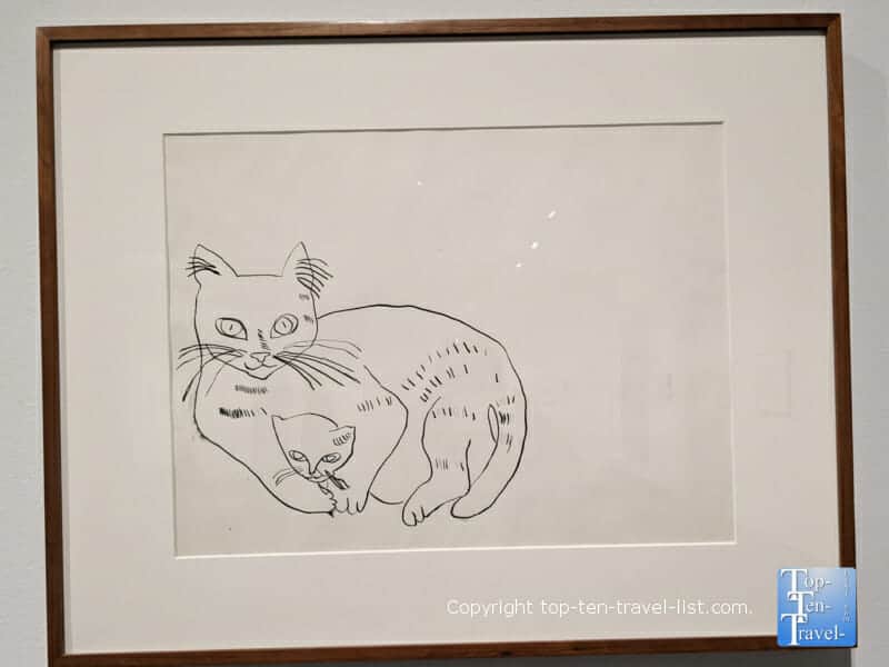 Andy Warhol early cat drawing