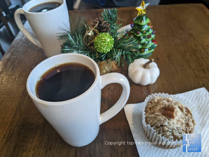 Coffee and a cinnamon muffin at Stanton Daily Grind