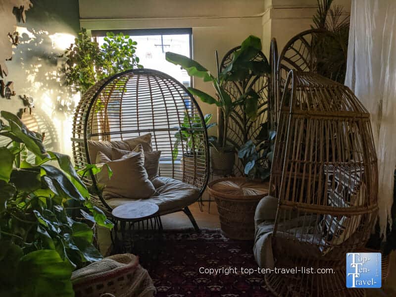 Cozy seating at Cafe Conmigo in Wexford, PA