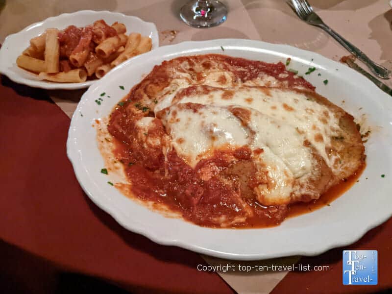 Eggplant Parmesan at Rocco's Little Italy in Tinley Park, IL