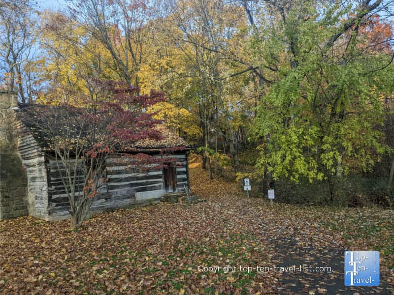 Autumn walk along the Log Cabin trail at Robin Hill Park in Coraopolis, Pennsylvania 