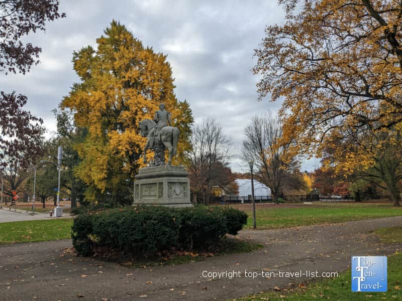George Washington statue at Allegheny Commons Park in Pittsburgh 