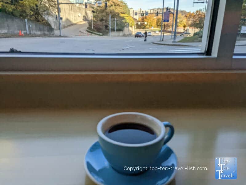 Americano at La Prima Espresso in downtown Pittsburgh