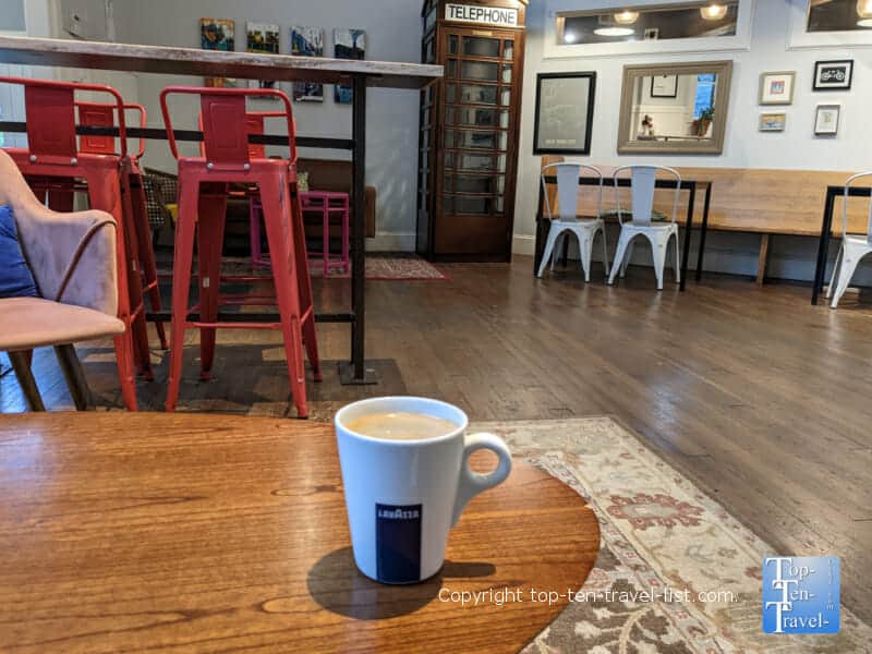 Lavazza coffee at Carnegie Coffee Company near Pittsburgh 