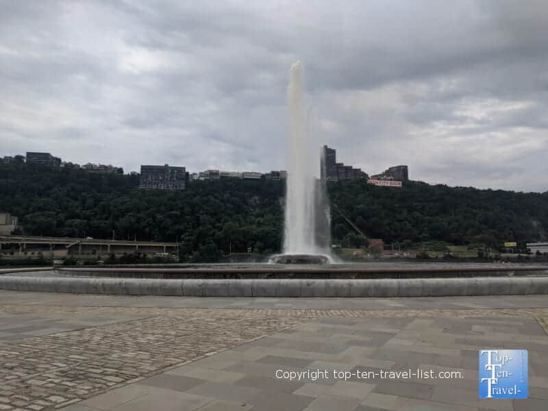 150 foot fountain at Point State Park in downtown Pittsburgh
