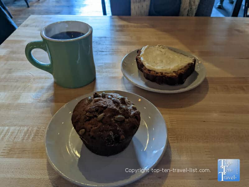 Pastries and coffee at Defer in Pittsburgh 