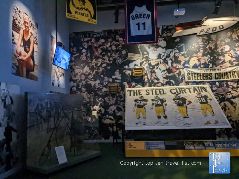 Steelers display at the Heinz History Museum in Pittsburgh