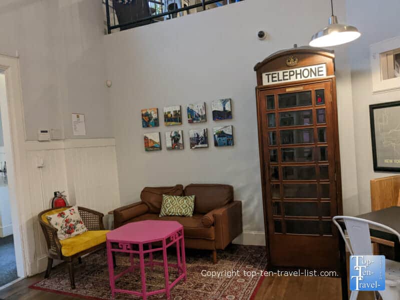Cute decor at Carnegie Coffee Company near Pittsburgh 