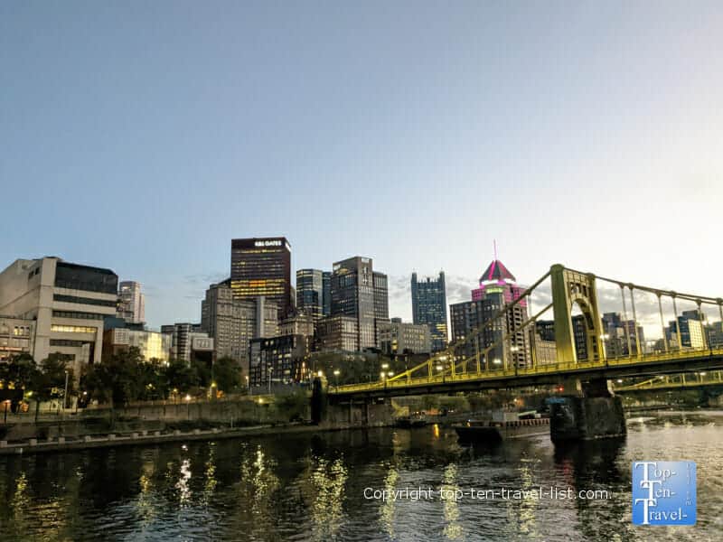 Beautiful skyline view via the Gateway Clipper cruise in Pittsburgh 