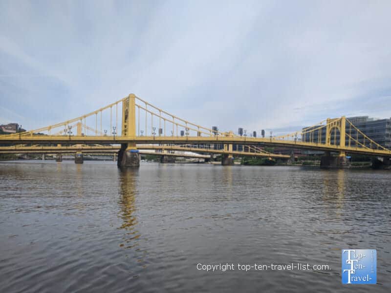 Great view of the Andy Warhol bridge in Pittsburgh