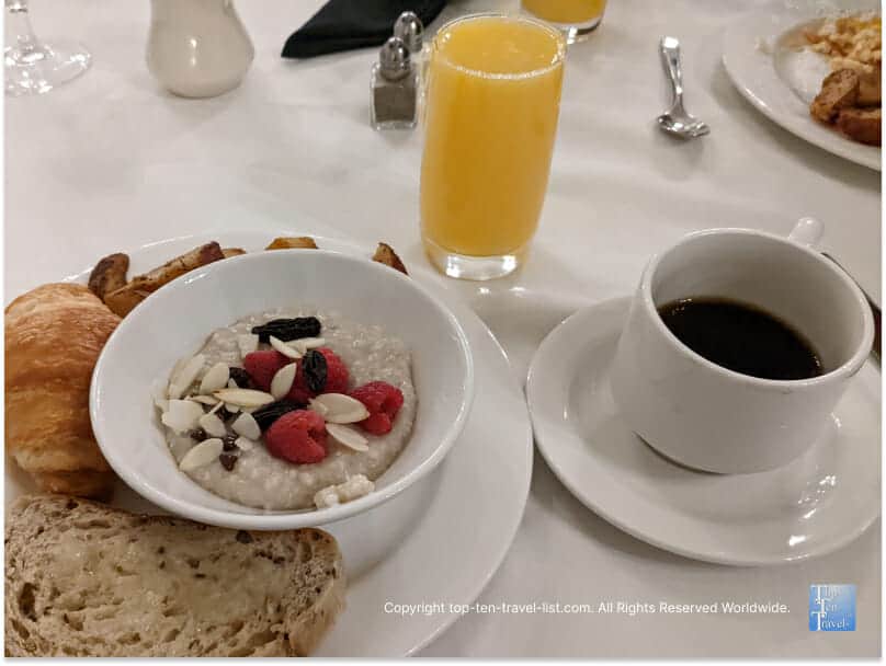 Breakfast buffet at the Omni Bedford Springs