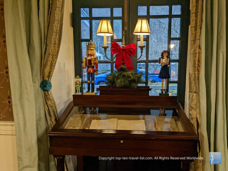 Nutcracker holiday decor at the Omni Bedford Springs resort