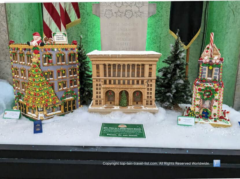 Gingerbread houses at the City Council building in Pittsburgh