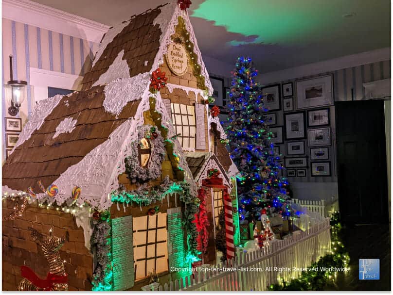 Holiday gingerbread display at Omni Bedford Springs, PA