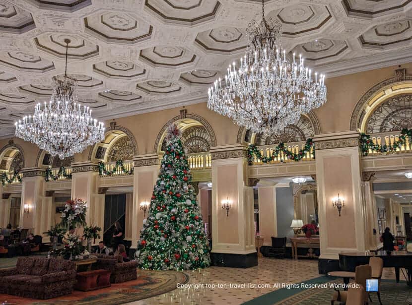 Omni William Penn downtown Pittsburgh at Christmas