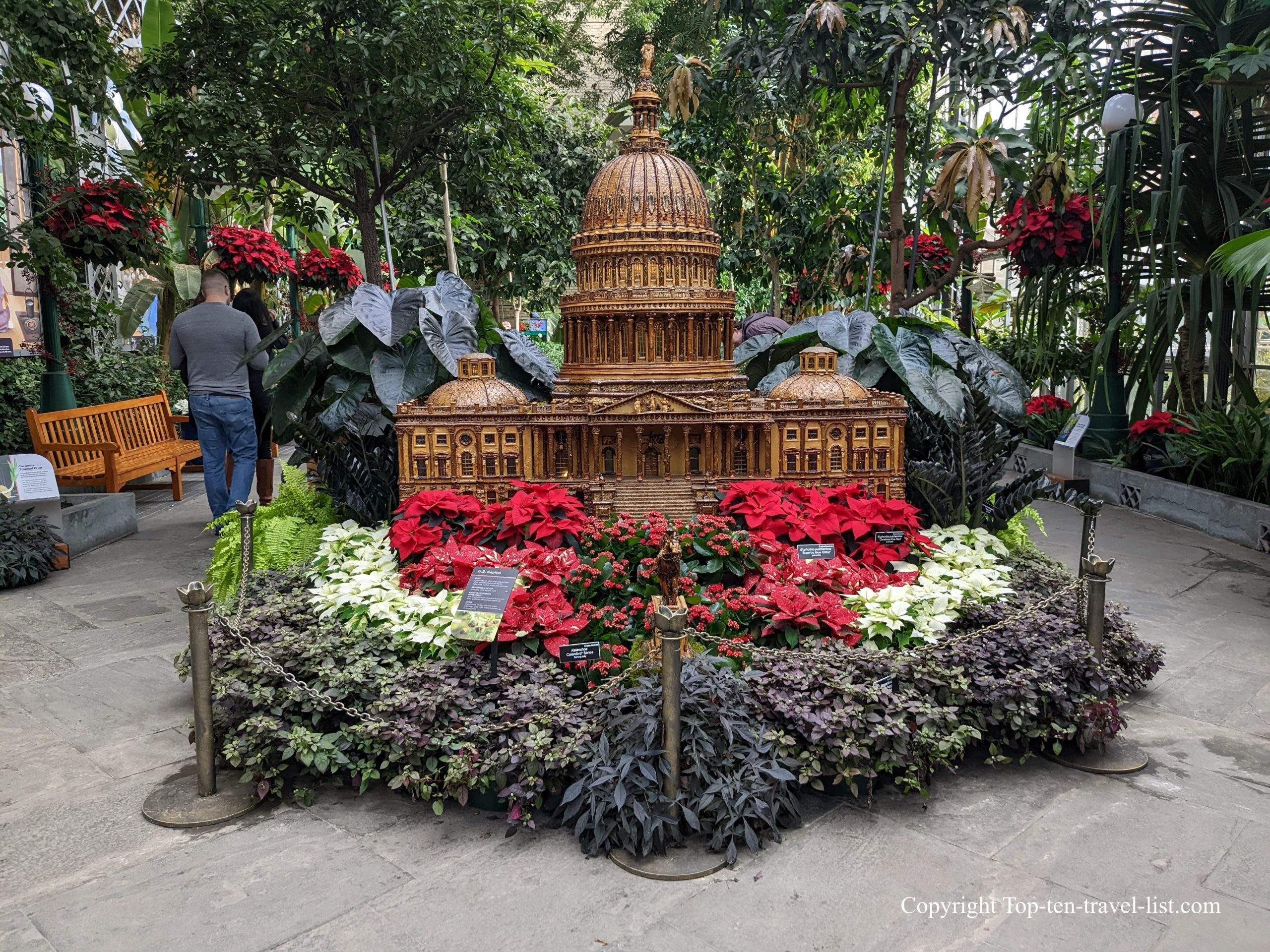 Capitol Hill replica at the US Botanical Gardens