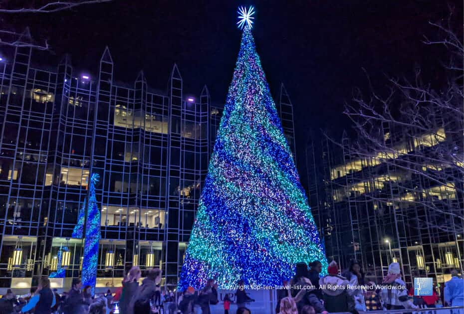 Beautiful Christmas tree in downtown Pittsburgh