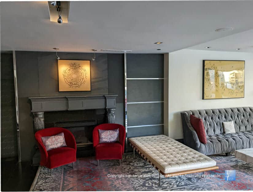 Lobby of the Capitol Hill hotel in D.C.
