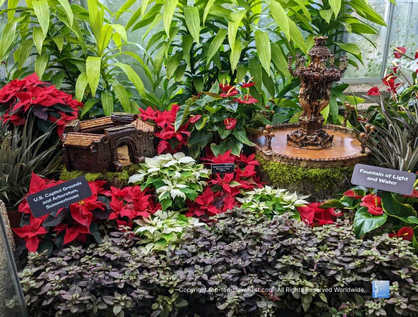 Festive seasonal decor at the US Botanical Gardens in D.C.