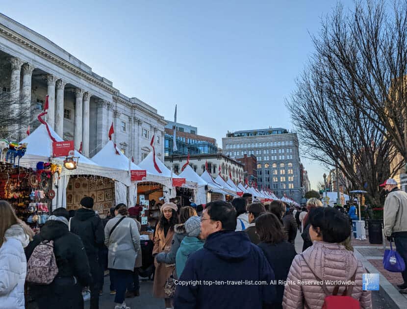 Holiday market in downtown Washington D.C.