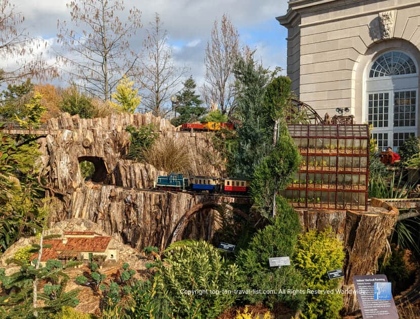 Model train display at the US Botanical Gardens in D.C.