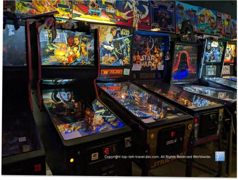 Star Wars pinball machines at Pinball Perfection in Pittsburgh