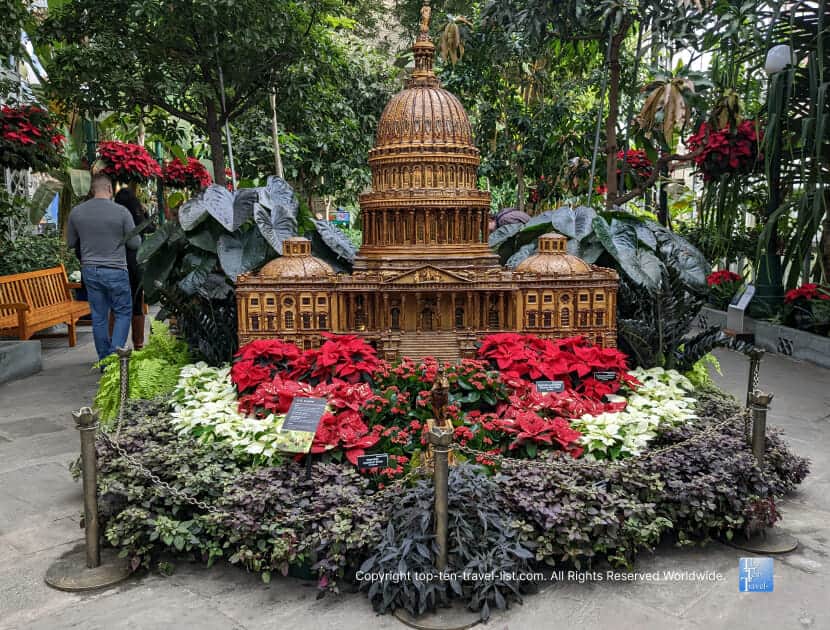 US Capitol building replica at the US Botanical Gardens in D.C.