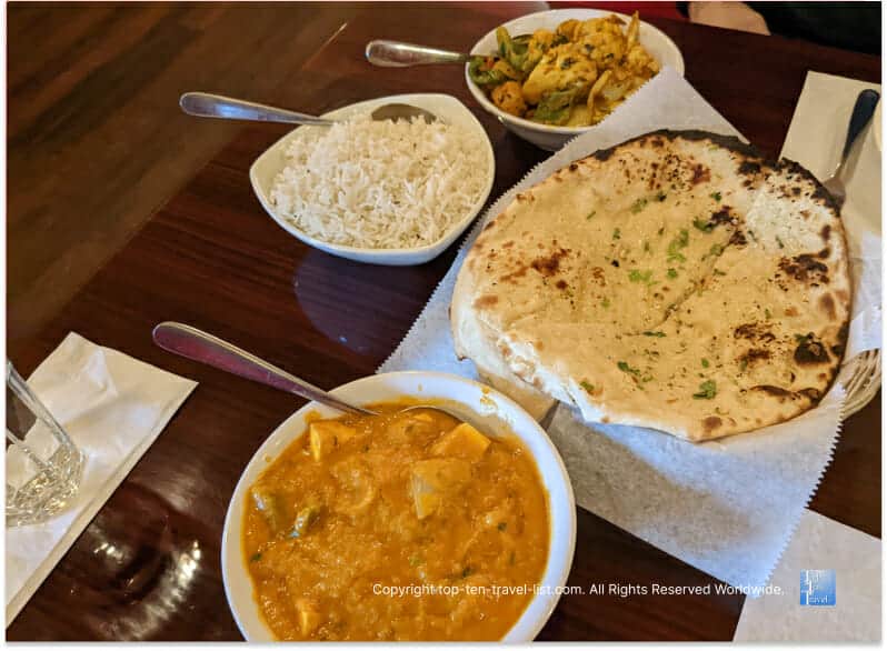 Veggie Indian dishes at Spice Affair in Pittsburgh