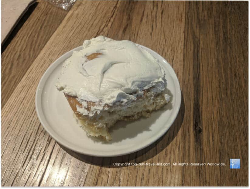 Cinnamon roll at Mediterra Bakery in Sewickley, PA