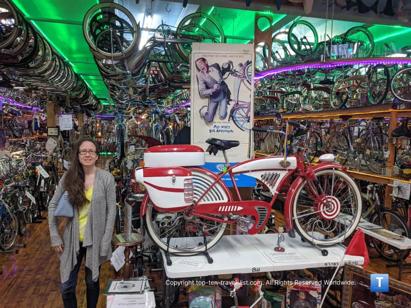 Pee-Wee Herman's bike at the Bicycle Heaven museum in Pittsburgh