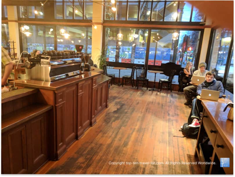 Cozy setting at Case Study Coffee in Portland, OR